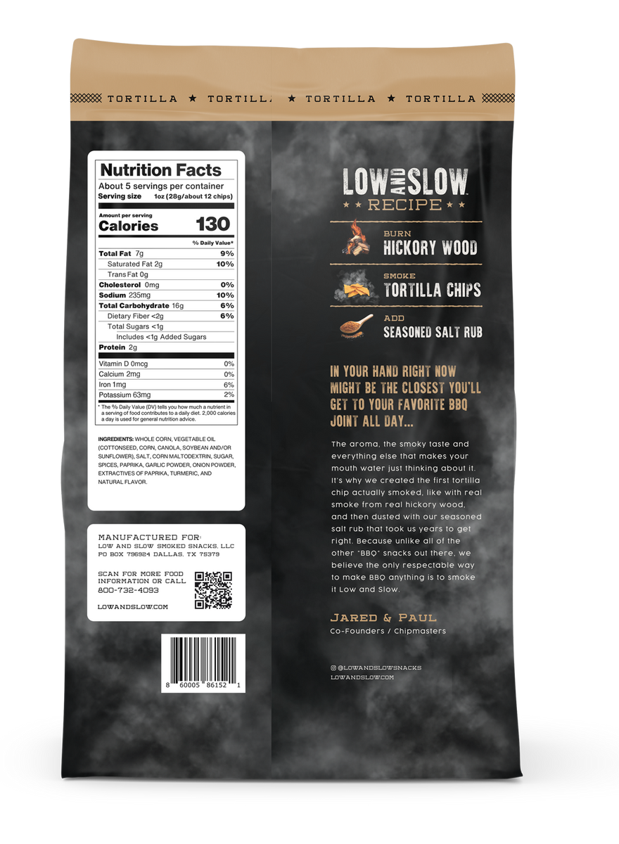Hickory Smoked Tortilla Chips Low and Slow Snacks