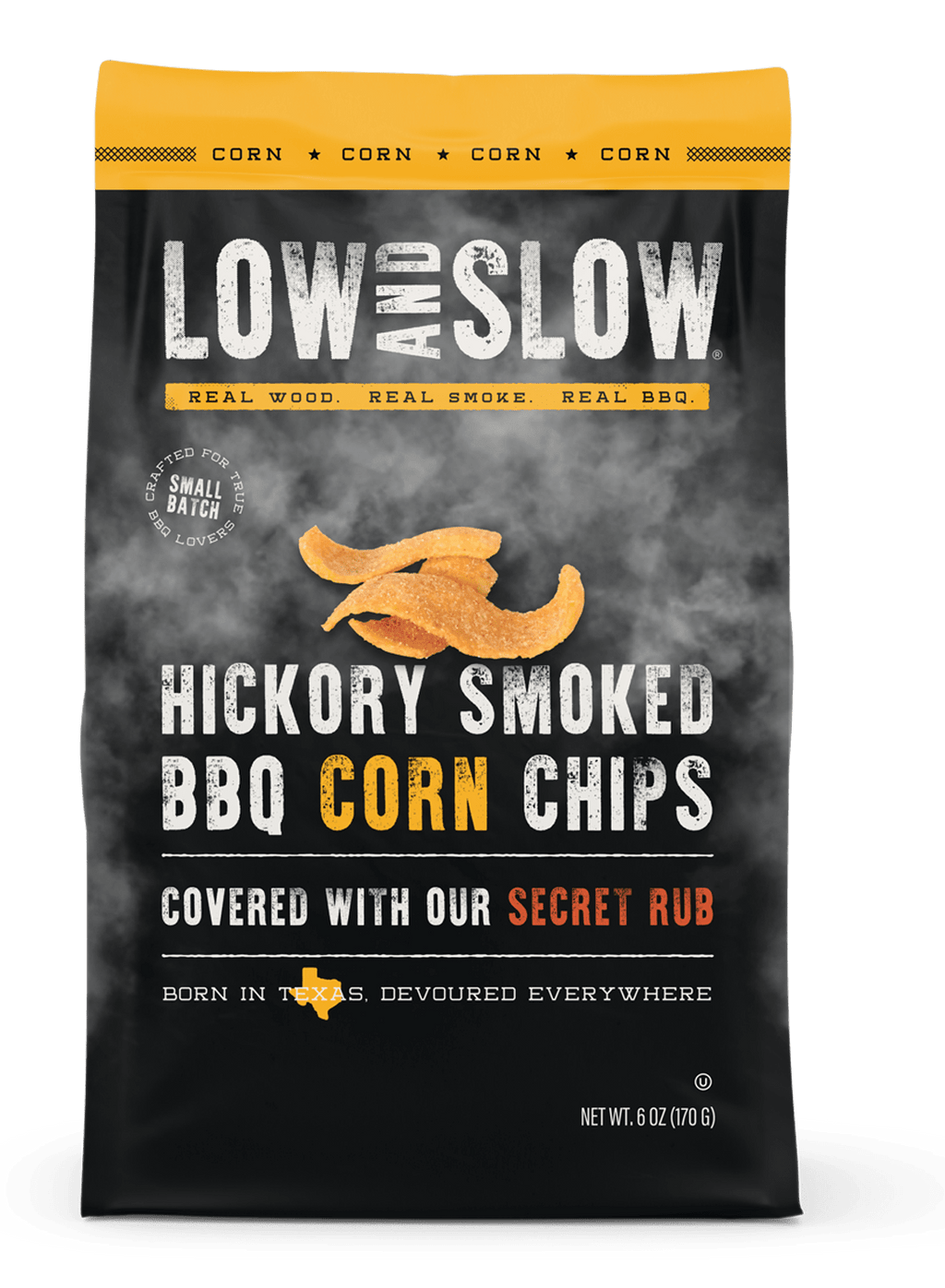 Hickory Smoked BBQ Corn Chips Low and Slow Snacks